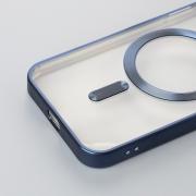 Силиконовый чехол MagSafe SHINING MATTE для iPhone 12 blue titanium