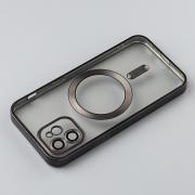 Силиконовый чехол MagSafe SHINING MATTE для iPhone 12 black