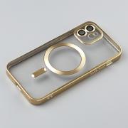 Силиконовый чехол MagSafe SHINING MATTE для iPhone 12 gold