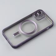 Чохол Shining matte magsafe із захистом камери для iPhone 12 deep purple