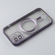 Силиконовый чехол MagSafe SHINING MATTE для iPhone 12 deep purple
