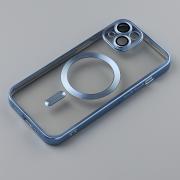 Чохол Shining matte magsafe із захистом камери для iPhone 13 sierra blue