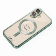 Чехол Shining matte magsafe с защитой камеры для iPhone 16 mint