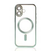Силиконовый чехол MagSafe SHINING MATTE для iPhone 16 mint