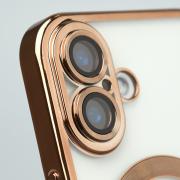 Силиконовый чехол MagSafe SHINING MATTE для iPhone 16 Plus desert titanium