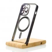 Чехол Shining matte magsafe с защитой камеры для iPhone 15 Pro black