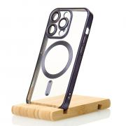 Чехол Shining matte magsafe с защитой камеры для iPhone 13 Pro Max deep purple