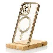 Чехол Shining matte magsafe с защитой камеры для iPhone 13 Pro Max gold