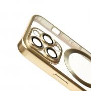 Силиконовый чехол MagSafe SHINING MATTE для iPhone 13 Pro Max gold