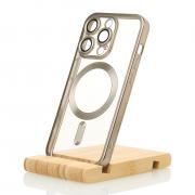 Чехол Shining matte magsafe с защитой камеры для iPhone 15 Pro natural titanium
