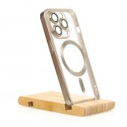Силиконовый чехол MagSafe SHINING MATTE для iPhone 15 Pro natural titanium