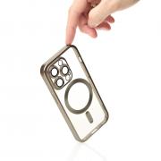 Силиконовый чехол MagSafe SHINING MATTE для iPhone 15 Pro natural titanium