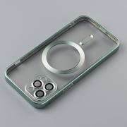 Силиконовый чехол MagSafe SHINING MATTE для iPhone 12 Pro Max mint