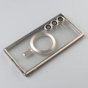 Силиконовый чехол MagSafe SHINING MATTE для Samsung S24 Ultra natural titanium