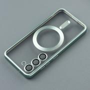 Силиконовый чехол MagSafe SHINING MATTE для Samsung S24 mint