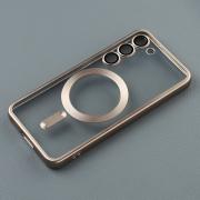 Силиконовый чехол MagSafe SHINING MATTE для Samsung S24 natural titanium