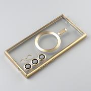 Силиконовый чехол MagSafe SHINING MATTE для Samsung S24 Ultra gold