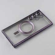 Силиконовый чехол MagSafe SHINING MATTE для Samsung S24 Ultra deep purple