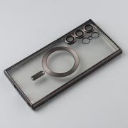 Силиконовый чехол MagSafe SHINING MATTE для Samsung S24 Ultra black