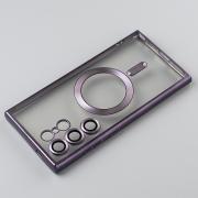 Силиконовый чехол MagSafe SHINING MATTE для Samsung S23 Ultra deep purple
