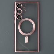 Силиконовый чехол MagSafe SHINING MATTE для Samsung S23 Ultra pink