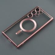 Чехол Shining matte magsafe с защитой камеры для Samsung S23 Ultra pink
