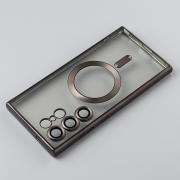 Силиконовый чехол MagSafe SHINING MATTE для Samsung S24 Ultra black