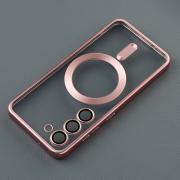 Силиконовый чехол MagSafe SHINING MATTE для Samsung S23 FE pink