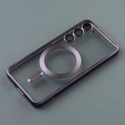 Чехол Shining matte magsafe с защитой камеры для Samsung S23 FE deep purple