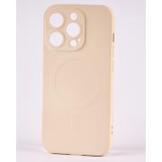 Силиконовый чехол MagSafe SOFT для iPhone 13 Pro Max бежевый
