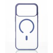 Силиконовый чехол MATTE с поддержкой MagSafe для iPhone 17 Pro Max lavander gray