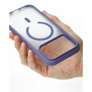 Силиконовый чехол MATTE с поддержкой MagSafe для iPhone 17 Pro Max lavander gray