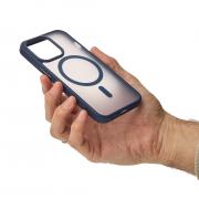 Силиконовый чехол MATTE с поддержкой MagSafe для iPhone 14 Pro Max dark blue