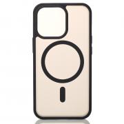 Силиконовый чехол MATTE с поддержкой MagSafe для iPhone 15 Pro classic black