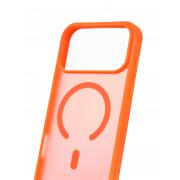 Силиконовый чехол MATTE с поддержкой MagSafe для iPhone 17 Pro Max orange