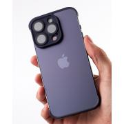 Силиконовая накладка CornerPad 3in1 для iPhone 15 Plus фиолетовый