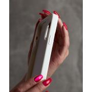 Силиконовый чехол NFC для iPhone 14 Pro Max белый