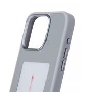 Силиконовый чехол NFC для iPhone 14 Pro Max серый