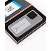 Силиконовый чехол NFC для iPhone 15 Pro серый
