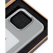 Силиконовый чехол NFC для iPhone 15 Pro серый