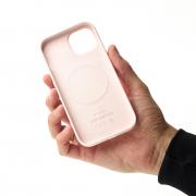 Силиконовый чехол OrigCase "Colors" with MagSafe для iPhone 15 Plus Light Pink