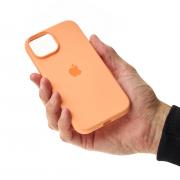 Силиконовый чехол OrigCase "Colors" with MagSafe для iPhone 15 Plus Orange Sorbet