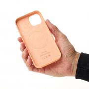 Силиконовый чехол OrigCase "Colors" with MagSafe для iPhone 15 Plus Orange Sorbet