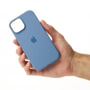 Силиконовый чехол OrigCase "Colors" with MagSafe для iPhone 15 Plus Winter Blue
