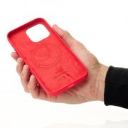 Силиконовый чехол OrigCase "Colors" with MagSafe для iPhone 14 Pro Red
