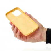 Силиконовый чехол OrigCase "Colors" with MagSafe для iPhone 14 Pro Sunglow