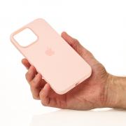 Силиконовый чехол OrigCase "Colors" with MagSafe для iPhone 14 Pro Chalk Pink