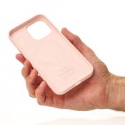 Силиконовый чехол OrigCase "Colors" with MagSafe для iPhone 14 Pro Chalk Pink