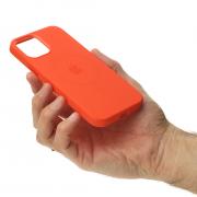 Силиконовый чехол OrigCase "Colors" with MagSafe для iPhone 12 Pro Max Electric Orange