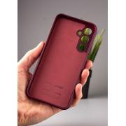 Силиконовый чехол Original pack SOFT для Samsung A54 5G (ТРИЗУБ) бордовый